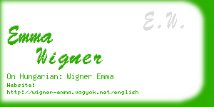 emma wigner business card